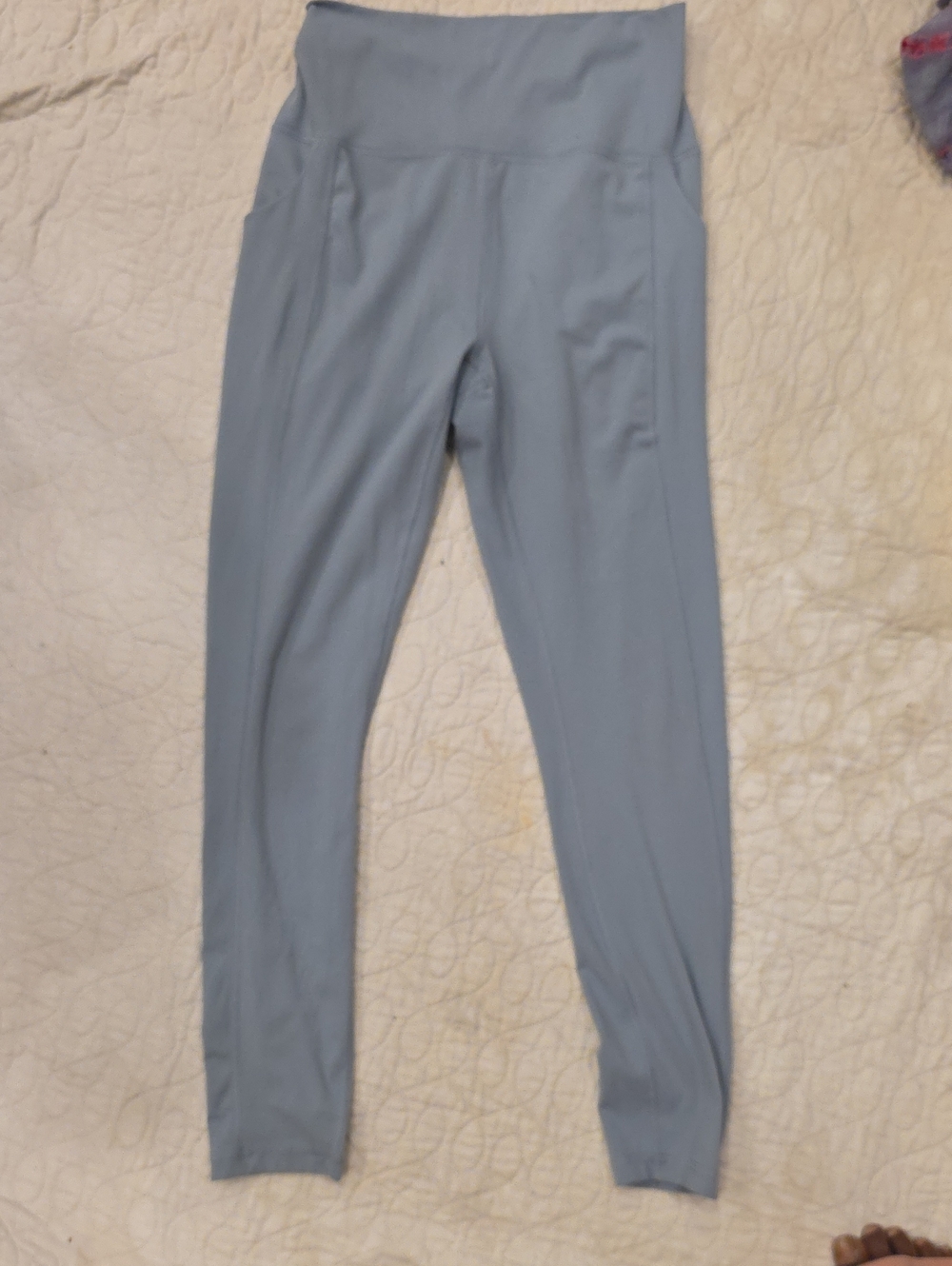 High-Waist Light Blue Women's Leggings
